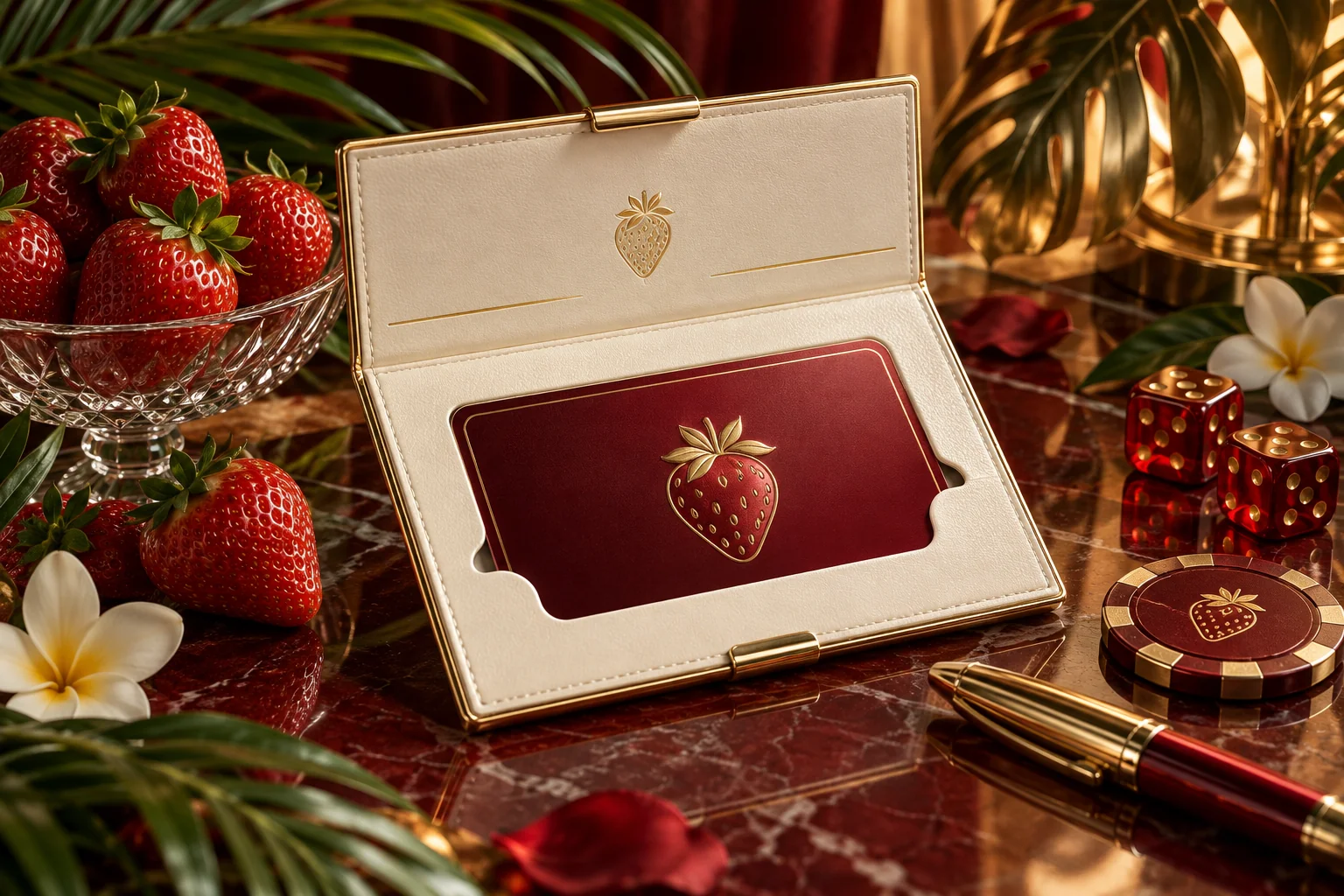Register strawberry-themed illustration