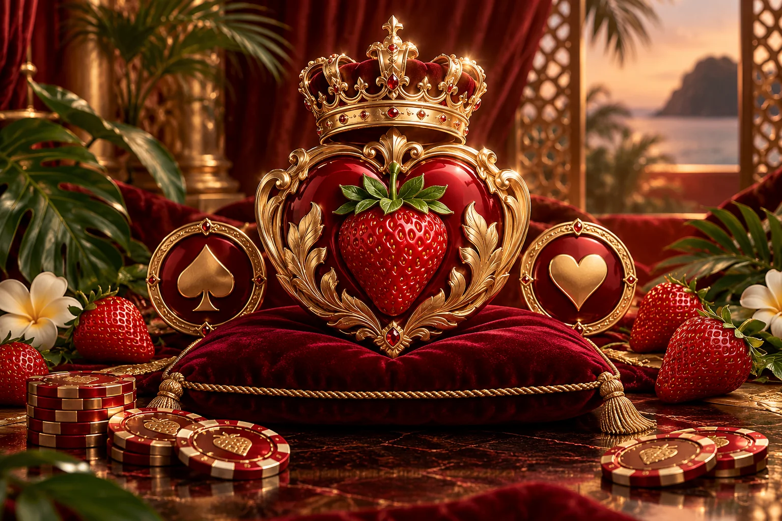 VIP strawberry-themed illustration
